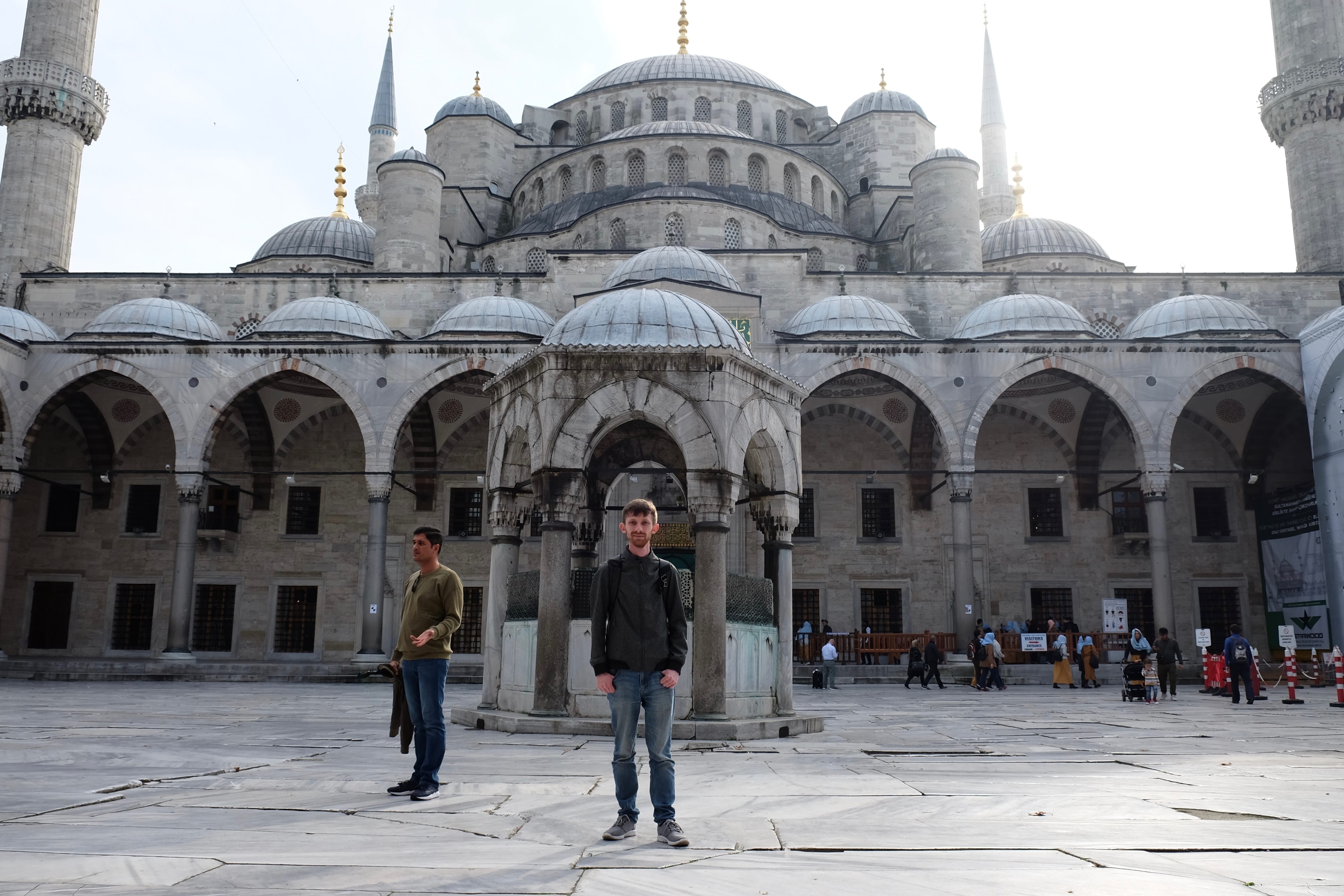 Me in the courtyard of the Blue Mosque